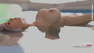 Big tits babe having sex with her futanari girlfriend at a pool party