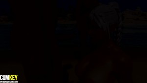 Insemination Curvy Babes on Beach | 3D Porn Wild Life