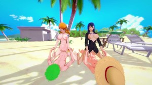 HOT FOURSOME WITH NAMI AND ROBIN - ONE PIECE PORN