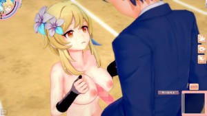 【エロゲーコイカツ！】原神 ルミネ(蛍)3DCG巨乳アニメ動画[Hentai Game Koikatsu! Genshin Lumine (Anime 3DCG Video)]
