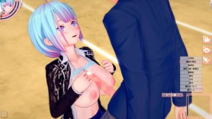 【エロゲーコイカツ！】性格電波のショートカット爆乳のおっぱい揉みまくりH！(アニメ3DCG動画)[Hentai Game Koikatsu! Anime 3DCG Video]