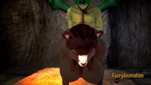 Furry Hentai 3D Yiff - Human Dragon & Bear having hard sex