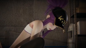League of Legends clone sex - KDA Akali x KDA Akali (Masturbation, lesbian and threesome) - 3D Porn