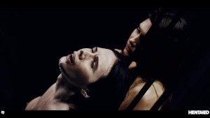 Dumb chick gets rough fuck by huge alien monsters and explodes with cum