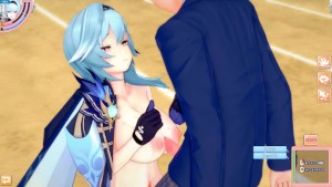 【エロゲーコイカツ！】原神 ユーラ/エウルア3DCG巨乳アニメ動画[Hentai Game Koikatsu! Genshin Eula (Anime 3DCG Video)]