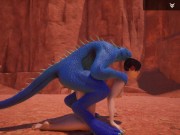 Wild Life Blue lizard scaly porn (Jenny and Corbac)