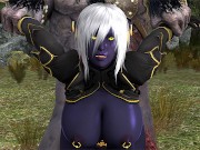 SFM Ebony ELF SITTING ON THE WRONG MUSHROOM Monster FUCK 3D Hentai Cartoon