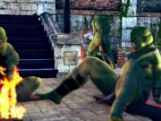 A beautiful castle is attacked by goblins. And ... - 3d animation