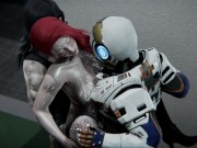 CYBERPUNK Gangbang&nbsp;Missionary, MMF, Doggystyle, Fingering, Orgasm, Cumshot